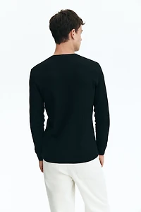 Slim Fit Waffled Jersey Shirt