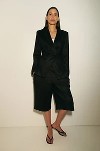 Slim-Fit Linen-Blend Blazer