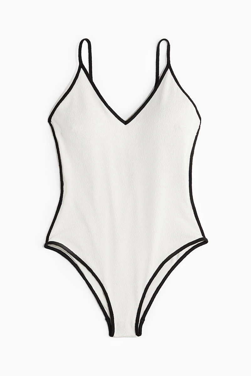 Padded-Cup High-Leg Swimsuit