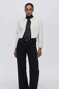 Veste à sequins avec détail nouer