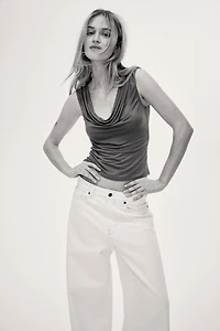 Haut en jersey avec encolure bénitier