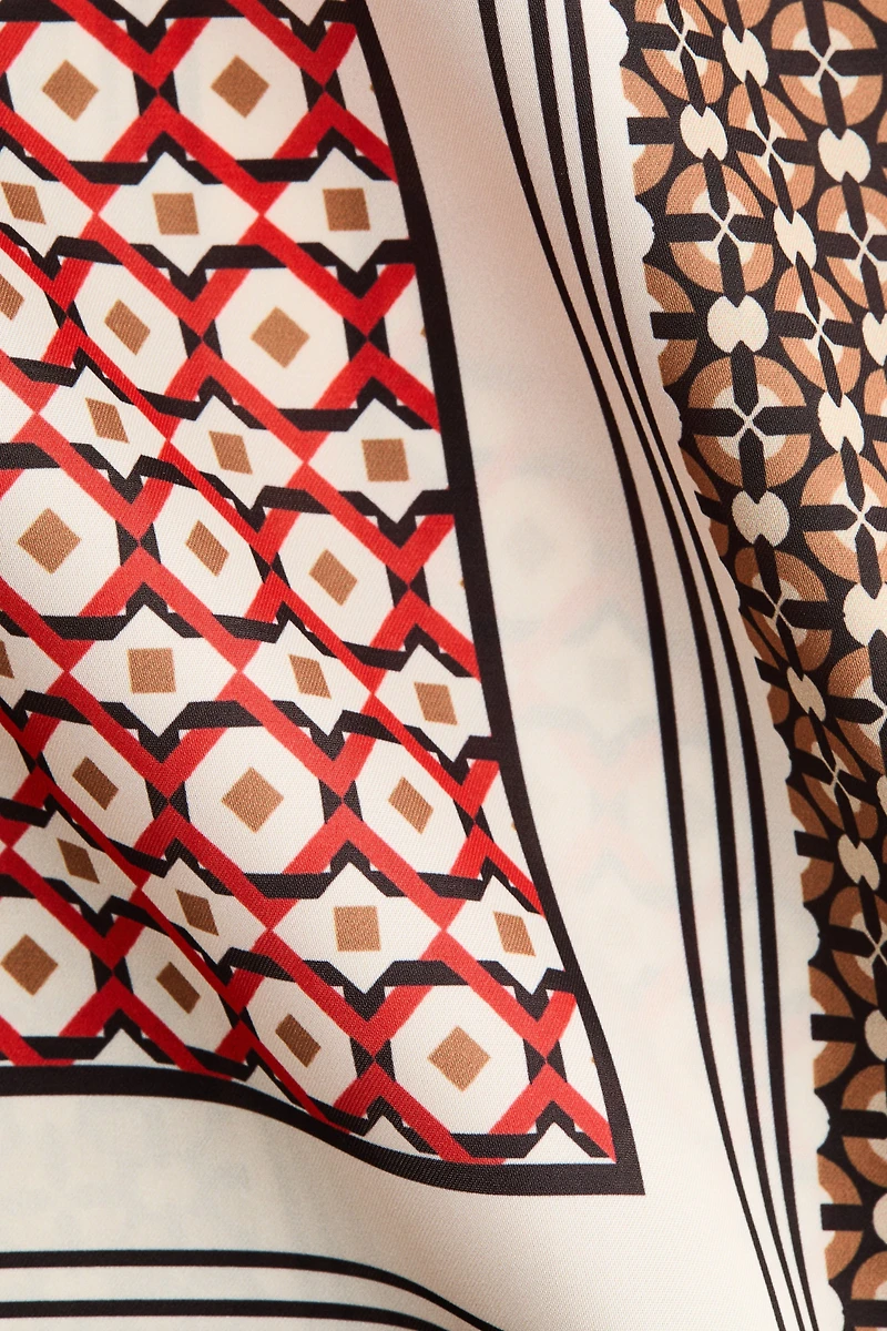 Asymmetric Satin Skirt