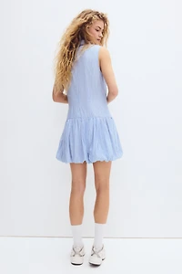 Bubble-Hem Shirt Dress