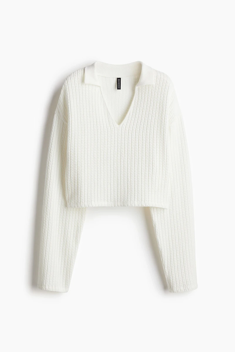 Oversized Cable-Knit-Look Sweater