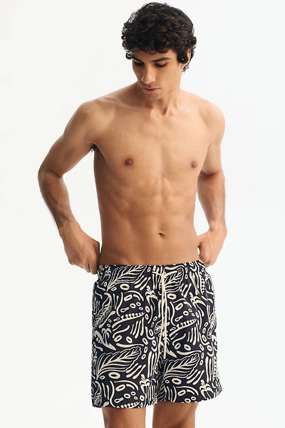 Patterned swim shorts