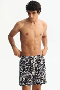 Patterned swim shorts