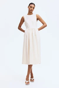 Sleeveless Twill Dress