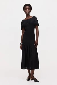 Smocked-Detail Dress