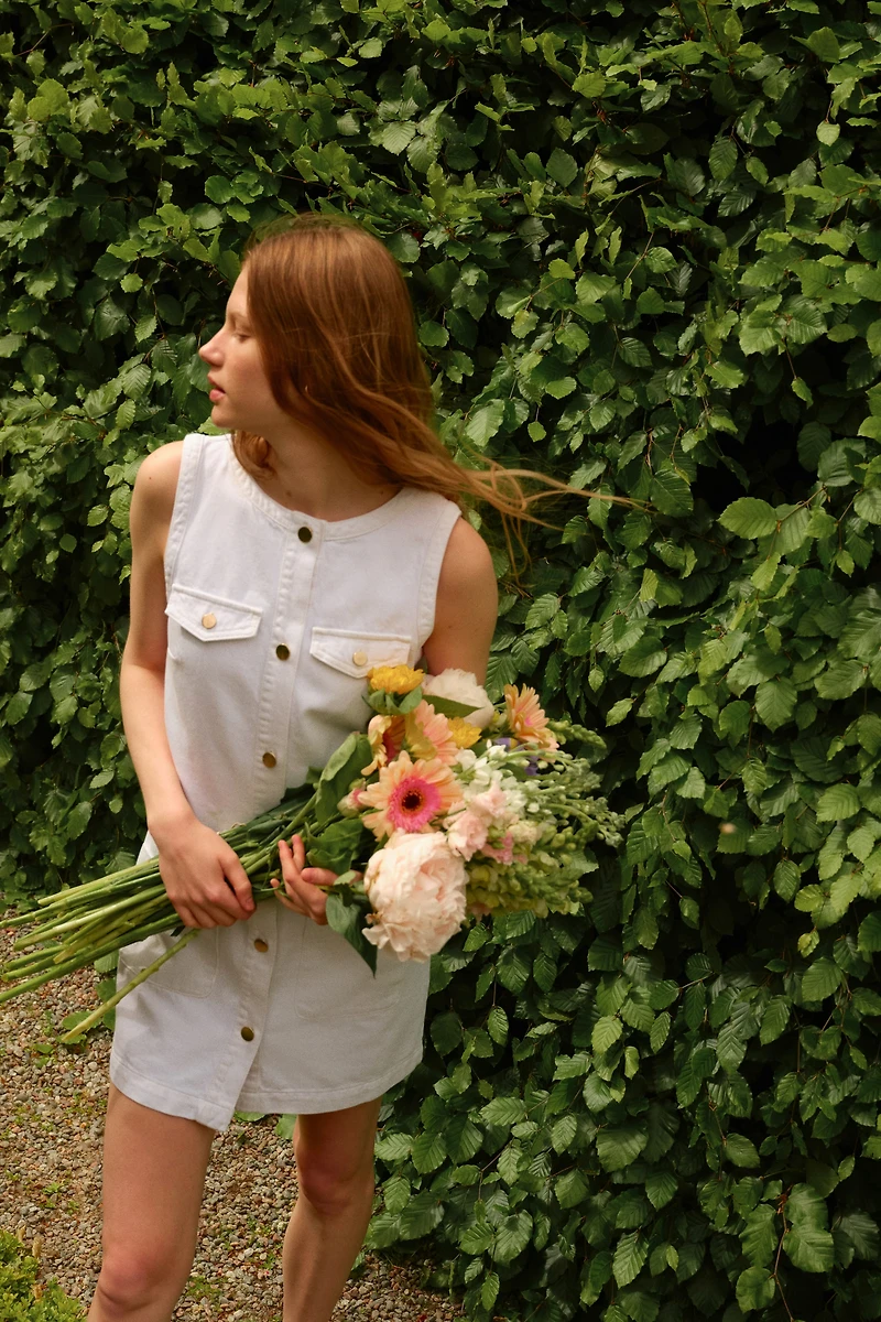 Sleeveless Denim Dress