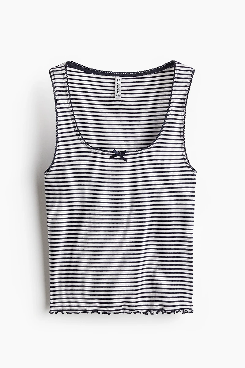 Pointelle Jersey Tank Top
