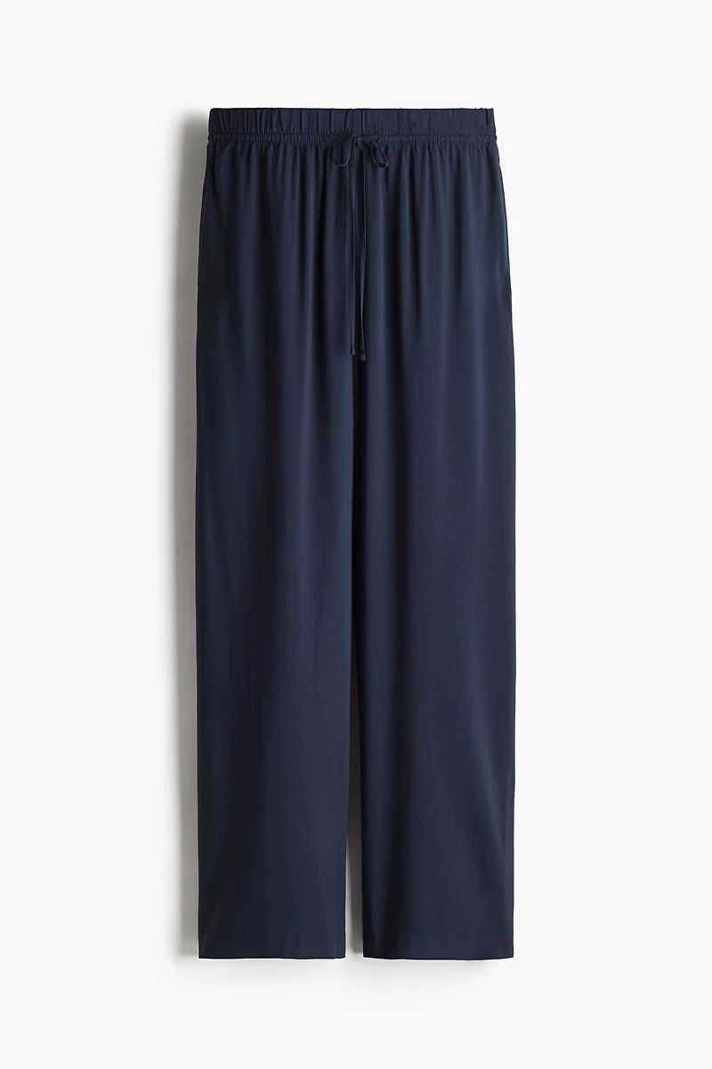 Wide-cut Pull-on Pants