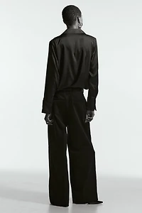 Pantalon large en velours côtelé