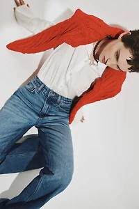 Jean droit taille haute