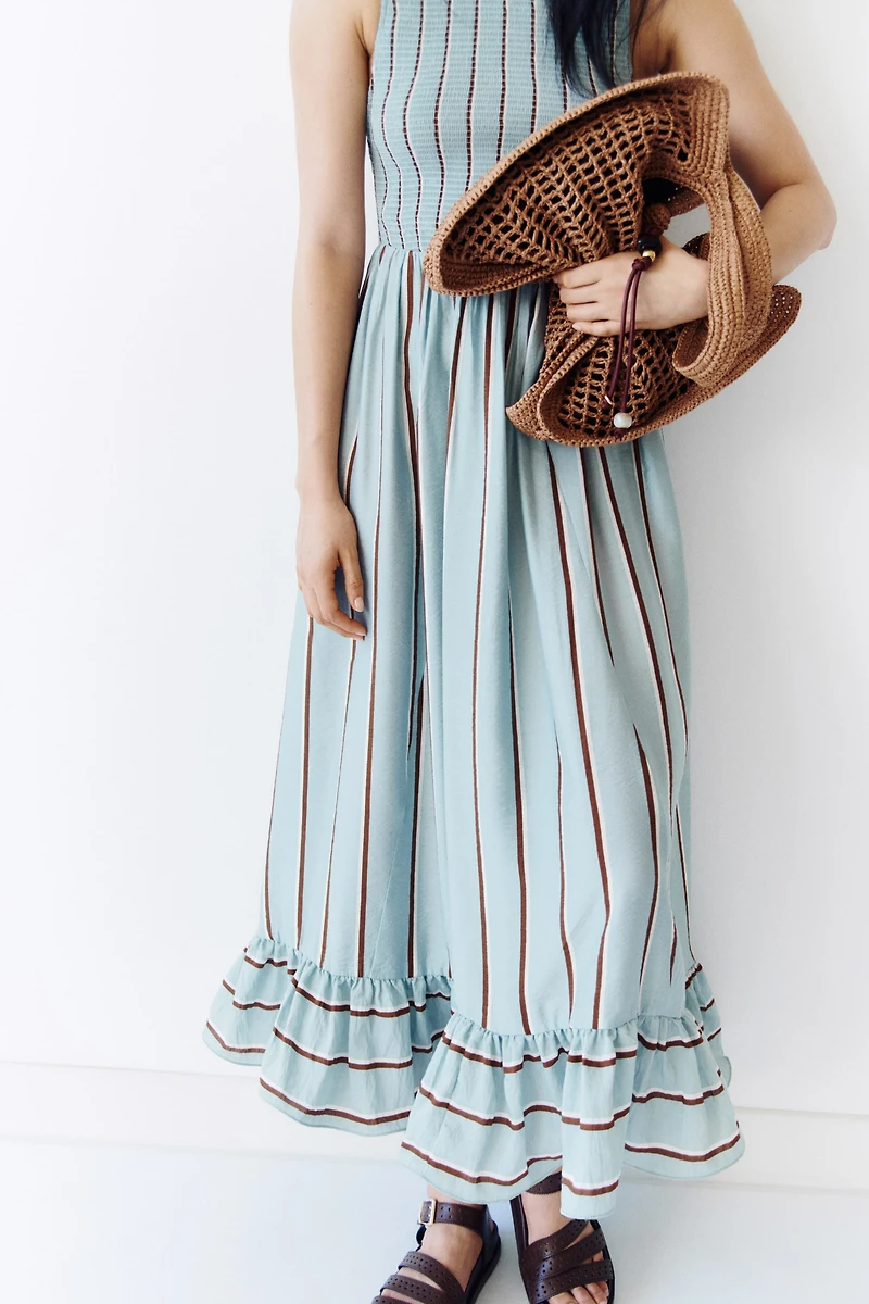 Smocked-Bodice Dress