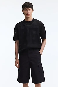 Loose-Fit Cotton Cargo Shorts