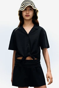 Linen-Blend Shorts