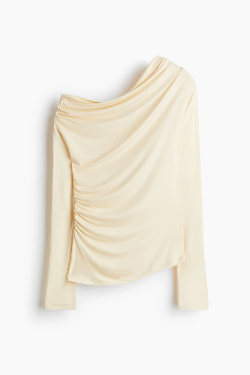 Draped One-Shoulder Top