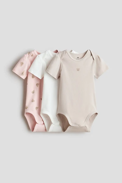 3-Pack Bodysuits with Lap Shoulders