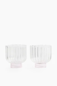 Lot de 2 verres rainurés