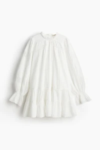 Lace-trimmed Cotton Dress