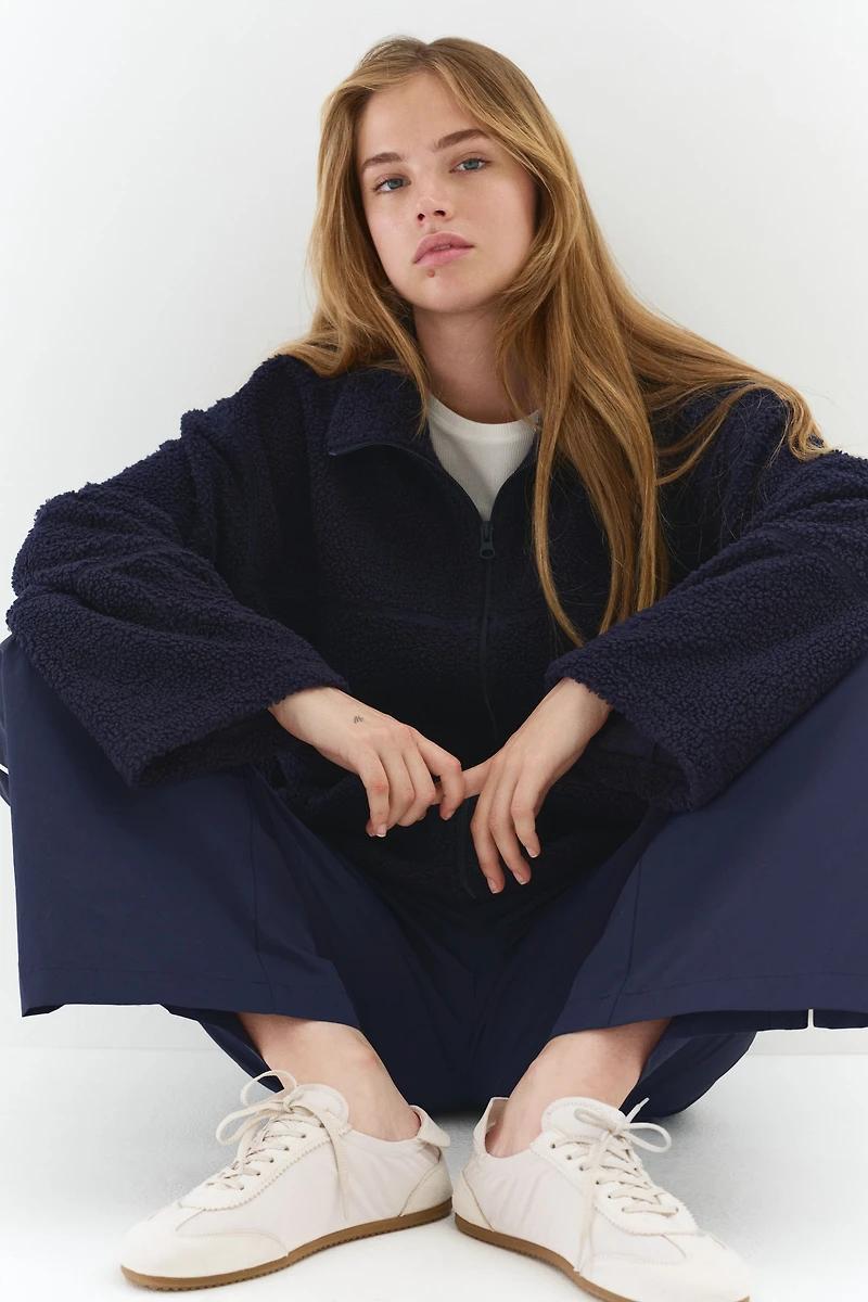 Half-Zip Teddy Fleece Jacket