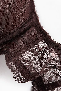 Embroidered Push-Up Bra