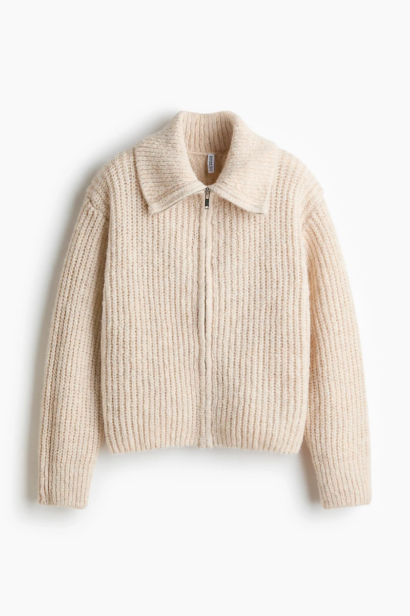 Cardigan with Zipper