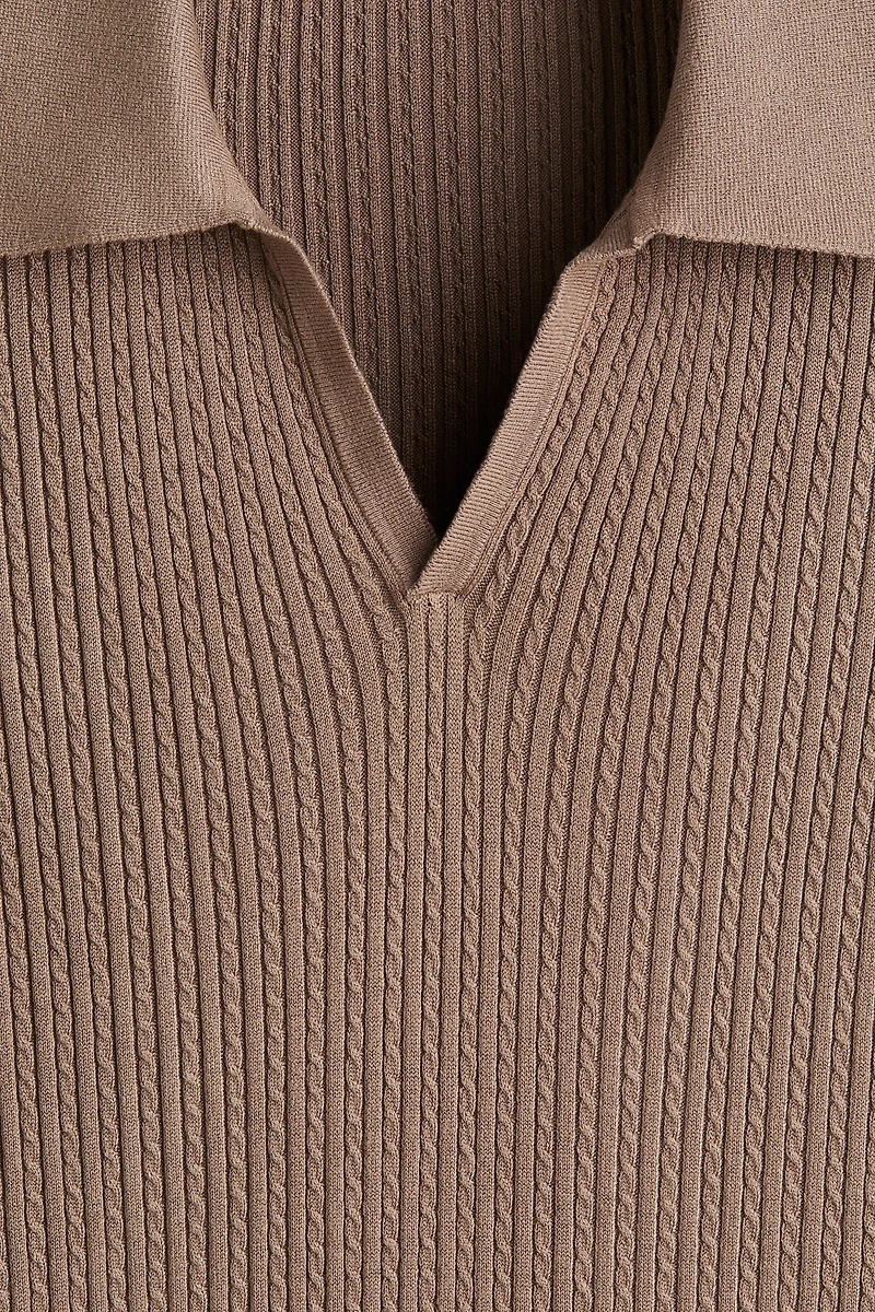 Polo classique en tricot torsadé