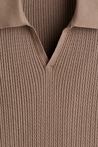 Polo classique en tricot torsadé