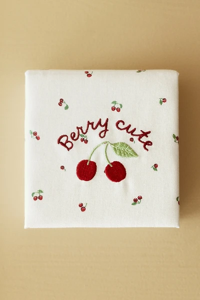 Embroidered-Detail Jewelry Box