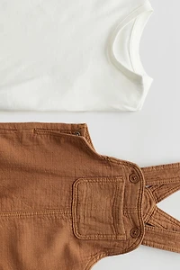 2-piece Overall and Shirt Set