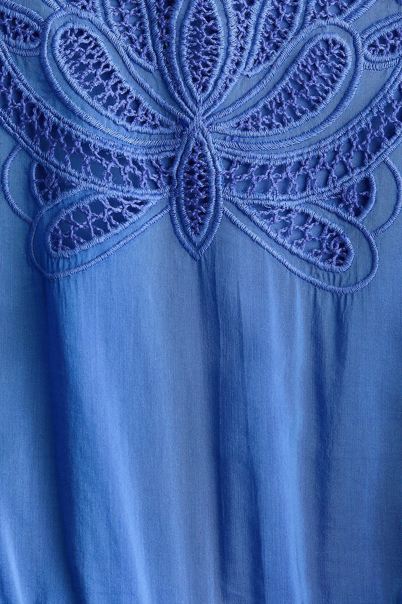 Embroidered Strappy Dress