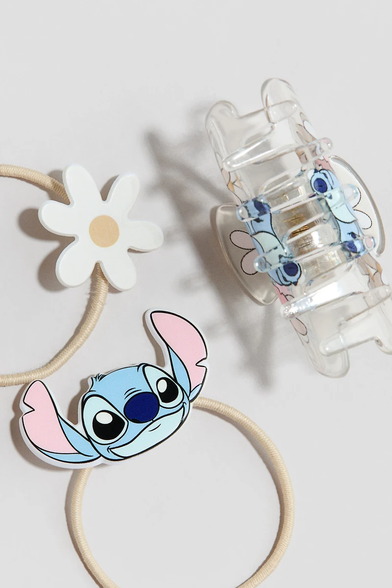 Hair Elastics and Hair Claw with Motif