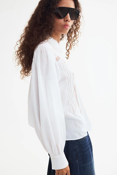 Lace-Inset Blouse