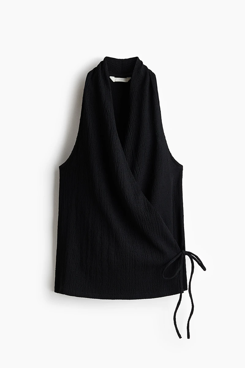Textured Wrap Top