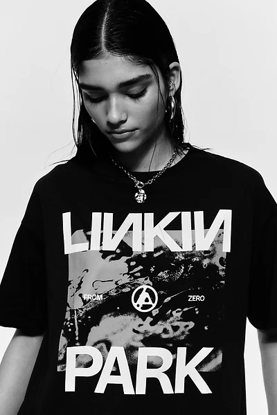 Oversized T-Shirt with Printed Motif