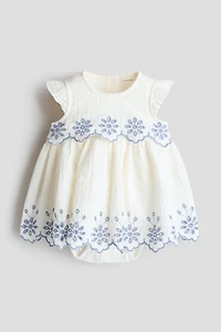Cotton Muslin Bodysuit Dress