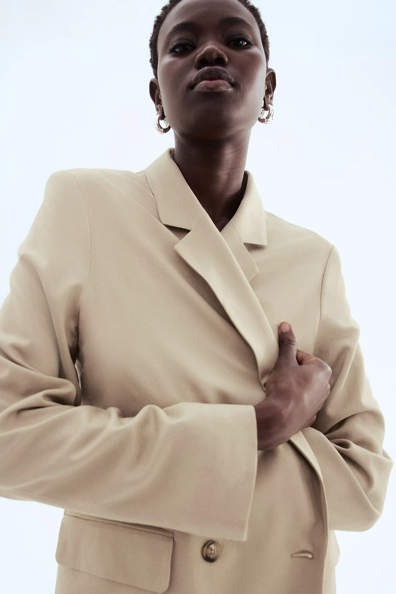 Linen-Blend Blazer