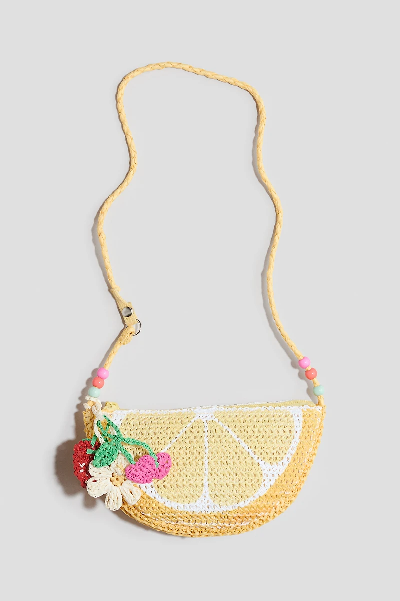 Lemon-shaped crossbody bag
