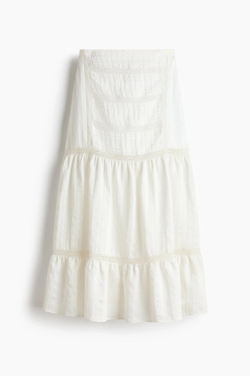 Jupe maxi avec dentelle