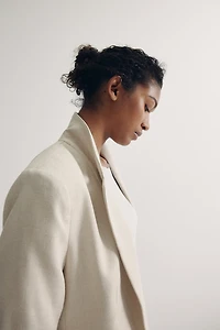 Blazer avec manches froncées