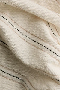 MAMA One-shoulder textured cotton top