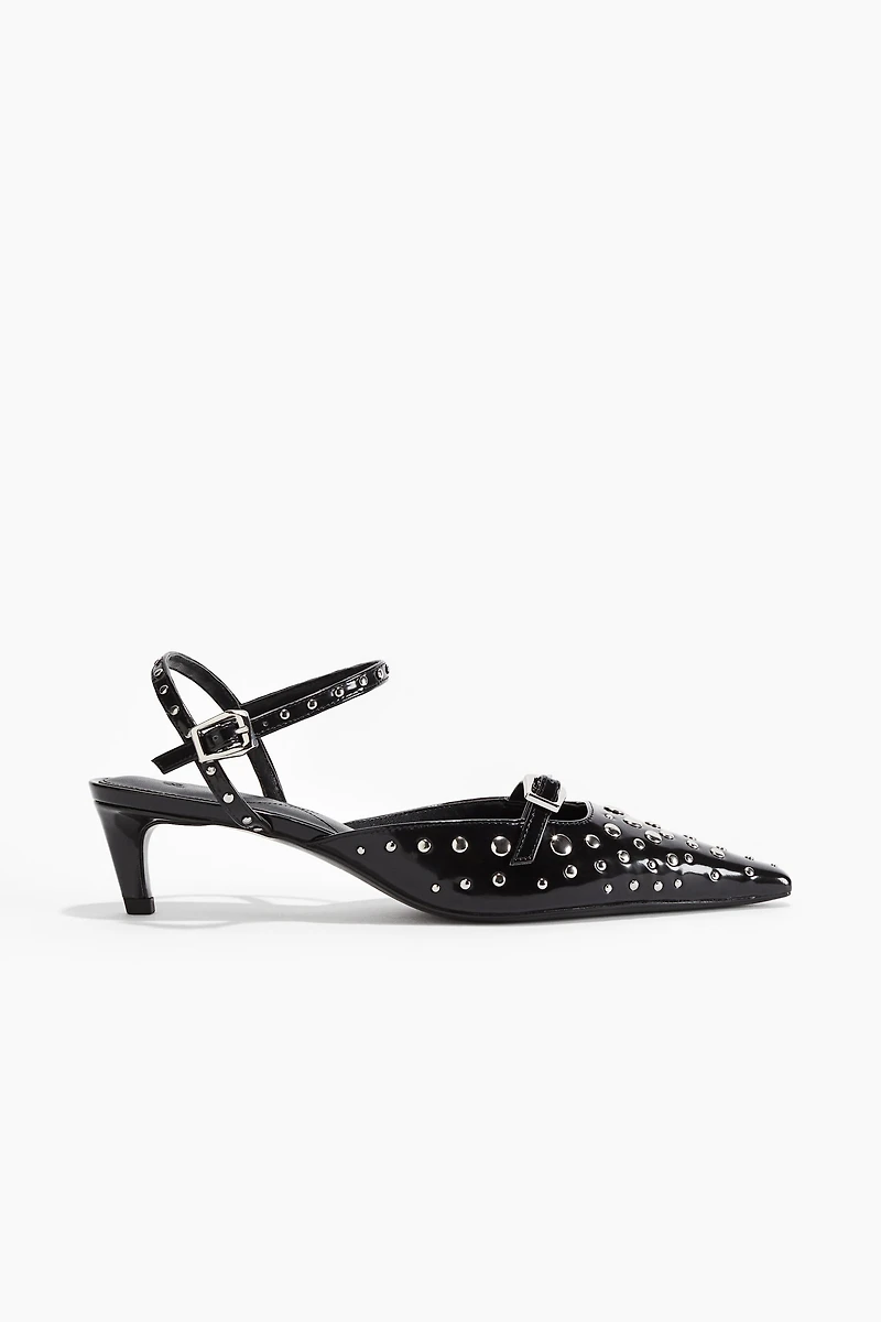 Studded Heeled Sandals