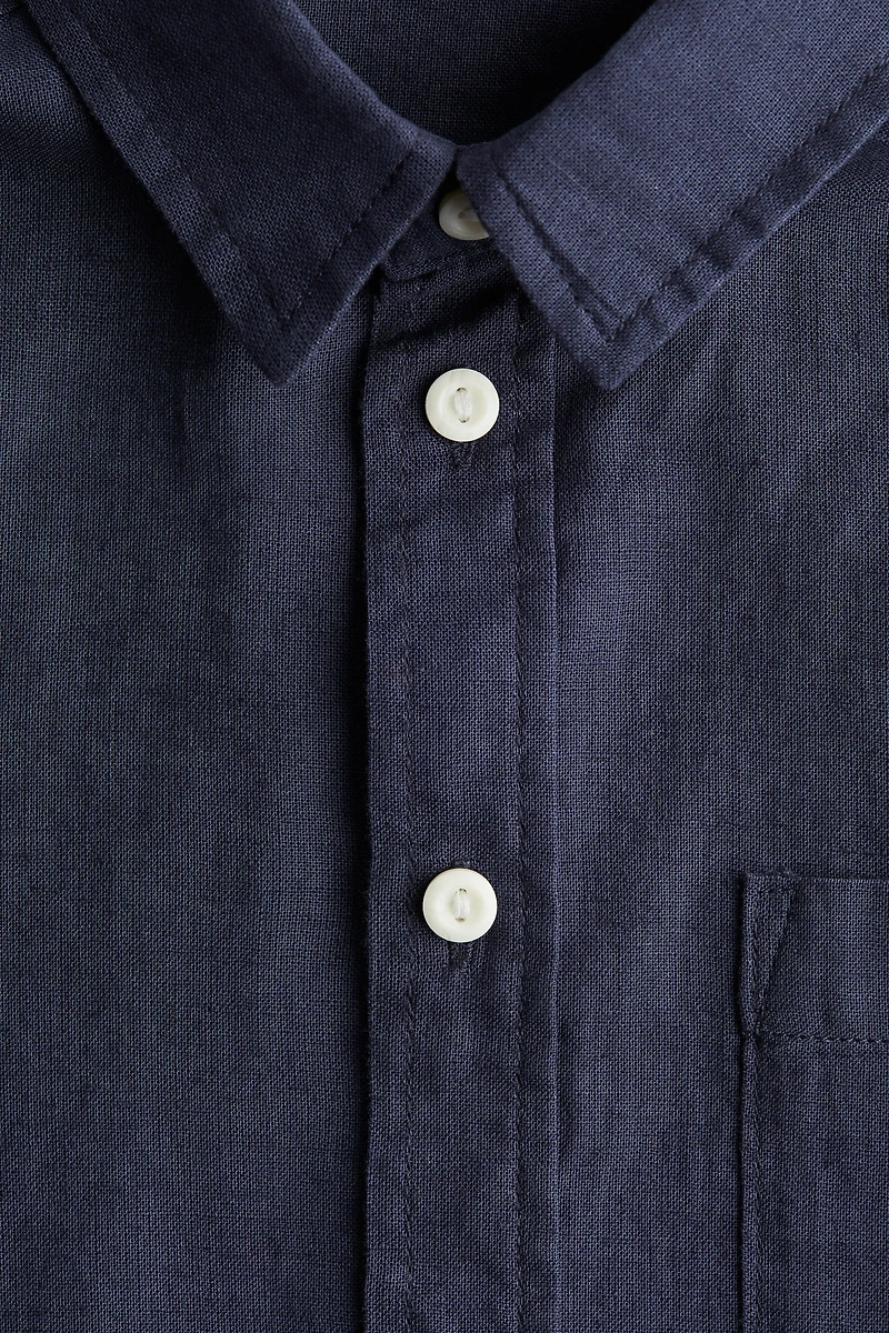 Linen-Blend Shirt
