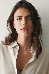 Chemise ample en lin mélangé