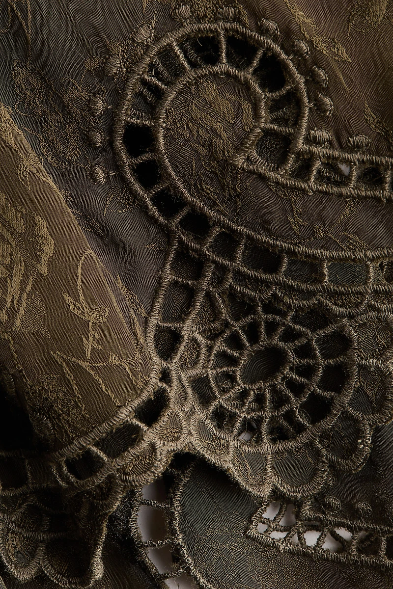 Jacquard-Weave A-Line Skirt