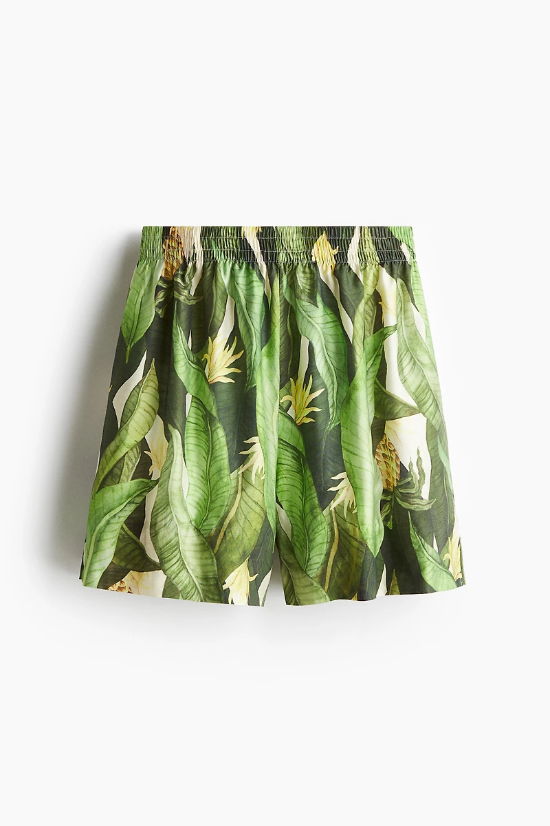 Short à motif avec taille élastique