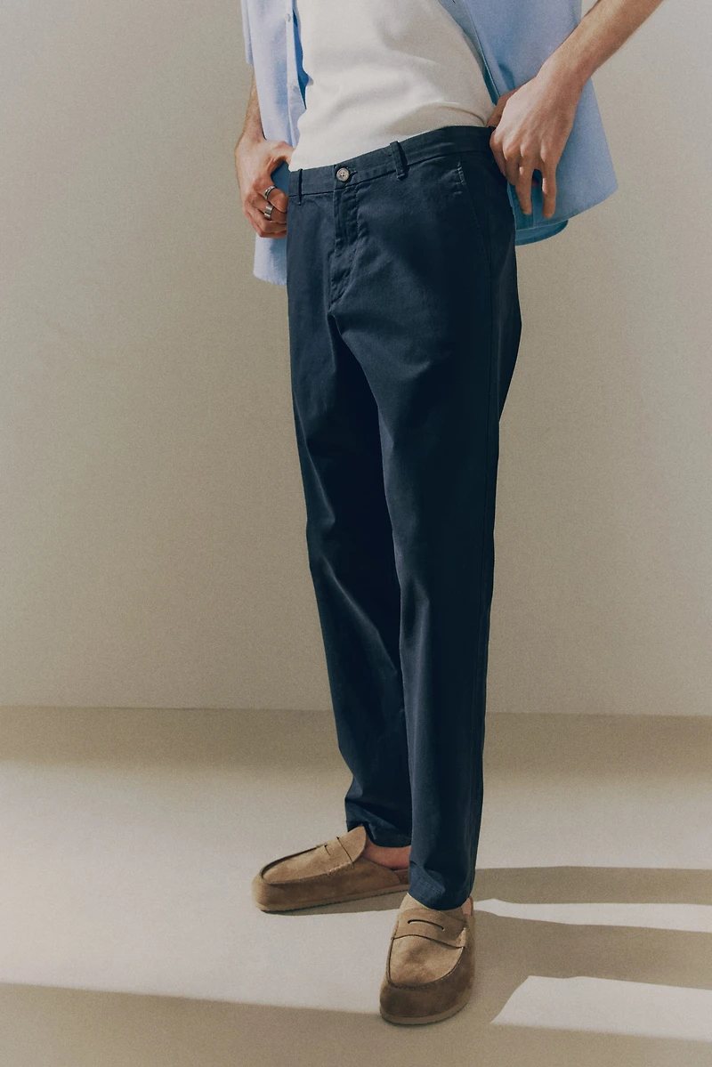 Slim-Fit Cotton Chinos