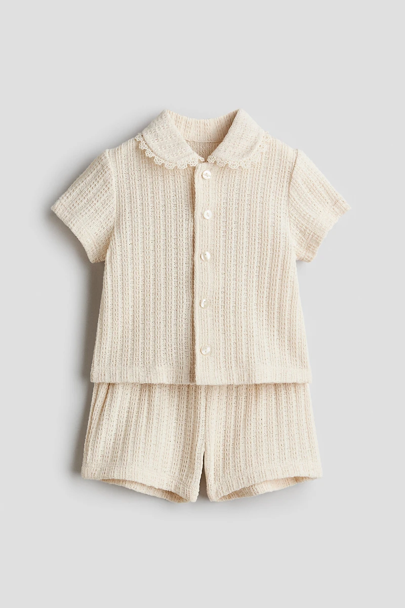 2-Piece Pointelle-Knit Set