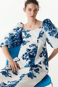 MAMA Robe en coton avec manches ballon
